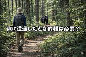 登山中に熊に遭遇した人
