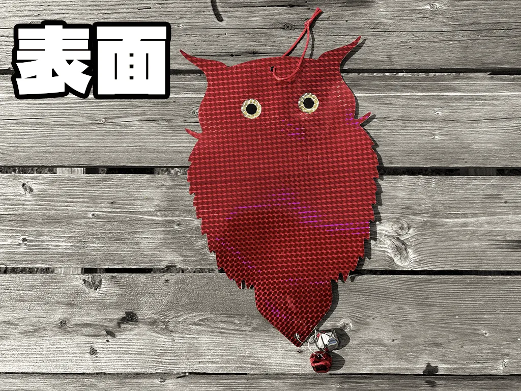 鳥よけフクロウ反射板 2枚セット|鈴付き・吊り下げ式 - 画像 (2)