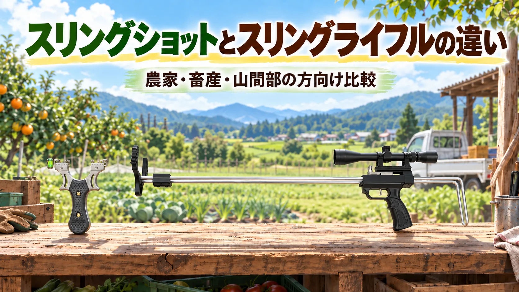 スリングライフルvsスリングショット