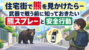 熊と戦う武器　住宅街