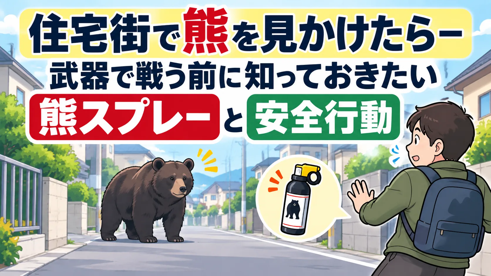 熊と戦う武器　住宅街