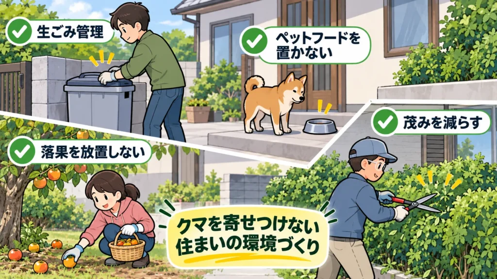 家の周りの熊対策