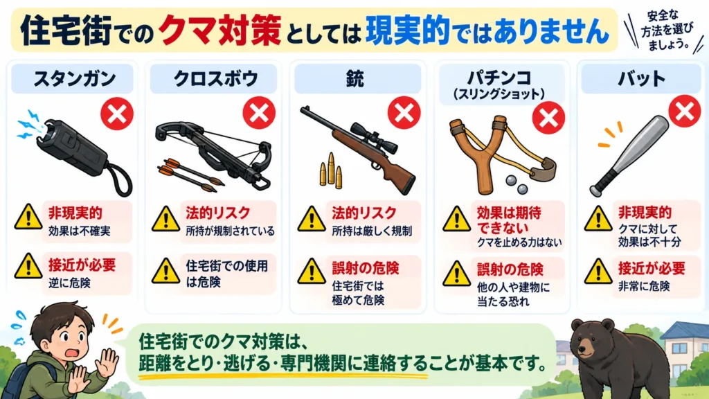 他の武器は現実的か?
