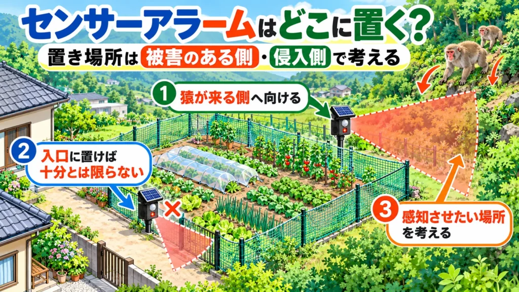 センサーアラーム置き場所