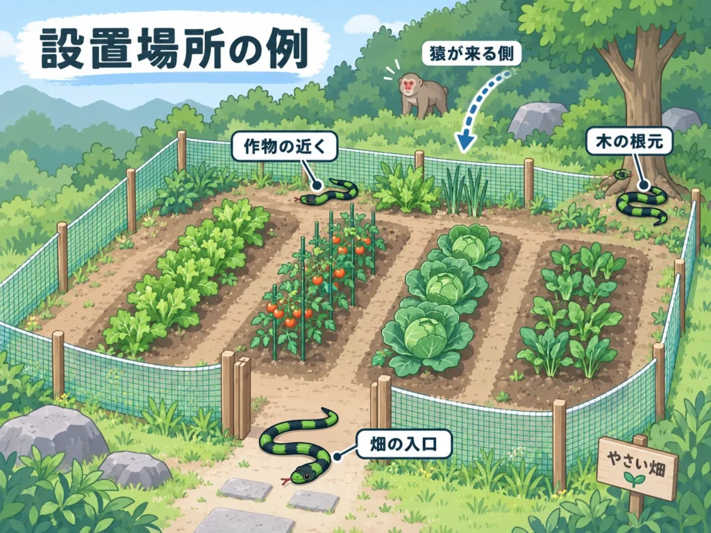 蛇をどこに置くか