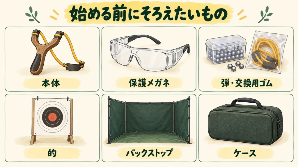 スリングショットを始めるのに必要なもの